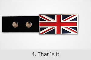 How to attach the Buckle to the Belt: 4. Attach new buckle - done!