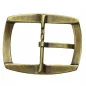 Preview: Thorn Buckle in polished old brass, double bridge, Zamac back