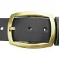 Preview: Thorn Buckle in polished old brass, double bridge, Zamac with belt