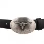 Preview: Design Gürtelschnalle Longhorn Schädel - mit Gürtel Preview: Design Gürtelschnalle Longhorn Schädel - mit Gürtel