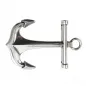 Preview: Design Gürtelschnalle Anker liegend silber - Made in Italy - vorne Preview: Design Gürtelschnalle Anker liegend silber - Made in Italy - vorne