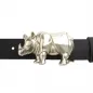 Preview: Gürtelschnalle Nashorn mit Gürtel