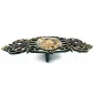 Preview: Design Gürtelschnalle Steine Ornament altmessing - Made in Italy - liegend Preview: Design Gürtelschnalle Steine Ornament altmessing - Made in Italy - liegend