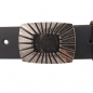 Preview: Design Belt Buckle Black Sun abstract - with belt