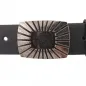 Preview: Design Belt Buckle Black Sun abstract - with belt