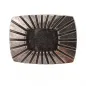 Preview: Design Belt Buckle Black Sun abstract - Made in Italy - frontview