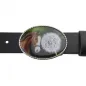 Preview: Custom Photo Belt Buckle Oval with Cord Edge with belt