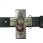 Preview: Gürtelschnalle Jesus - ein Kreuz mit dem Abbild von Jesus am Gürtel