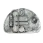 Preview: Belt Buckle Celtic Primal Pig, silver + black back