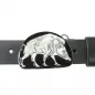 Preview: Belt Buckle Celtic Primal Pig, silver + black with belt