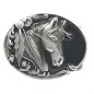 Mobile Preview: Belt buckle indian horse with feather