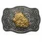 Preview: Belt Buckle Golden Wolf, Western Style