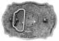 Preview: Belt Buckle Golden Wolf, Western Style back