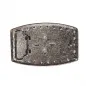 Mobile Preview: Belt Buckle Peace sign with glittering stones back
