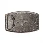 Preview: Belt Buckle Peace sign with glittering stones back