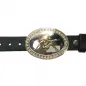 Preview: Belt Buckle Gold Lady with gun with belt