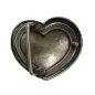 Preview: Belt buckle heart with purple rhinestones back