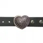 Preview: Belt buckle heart with purple rhinestones with belt