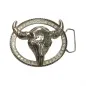 Preview: Belt Buckle Bull Head with glitter stones