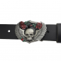 Preview: Gürtelschnalle Totenkopf mit Rosen