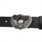 Preview: Gürtelschnalle Totenkopf mit Rosen