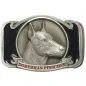 Preview: Belt Buckle Doberman Pinscher silver + black
