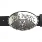 Preview: Gürtelschnalle Jack Daniels (TM), oval, silber mit Gürtel
