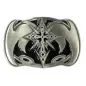 Preview: Large Belt Buckle Celtic Chaos Star, silver + black