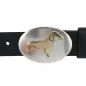 Preview: Design Belt Buckle Dachshund gold from Umjubelt - with belt
