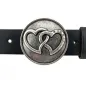 Preview: Design Belt Buckle Sparkling Heart | Umjubelt - with belt