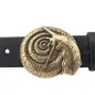 Preview: Design Belt Buckle Snail gold from Umjubelt - with belt