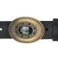 Preview: Design Gürtelschnalle Topaz Stone gold von Umjubelt mit Gürtel