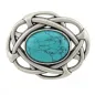 Preview: Design Belt Buckle Moorland silver turquoise from Umjubelt