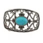 Preview: Design Gürtelschnalle Tradition silber türkis von Umjubelt