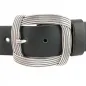Preview: Design Belt Buckle Lido silver from Umjubelt - with belt