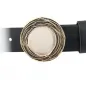 Preview: Design Belt Buckle Tangle gold from Umjubelt - with belt
