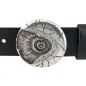 Preview: Design Belt Buckle Ammonite silver from Umjubelt - with belt