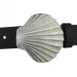 Preview: Design Belt Buckle Shell large silver cream from Umjubelt - at buckle