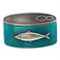 Preview: Design Gürtelschnalle Fischdose von Umjubelt
