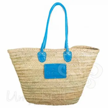 Design Korbtasche Elba türkis- Handarbeit von Umjubelt