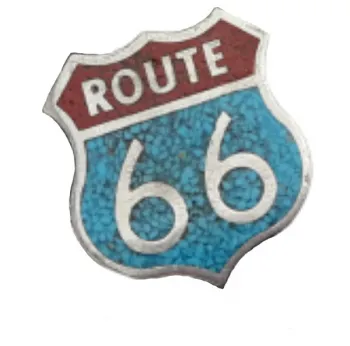 Bolotie Route 66 versilbert