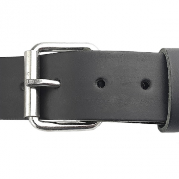 Preview: Roller Buckle, nickel-plated, 5 x 5 cm, silver with belt