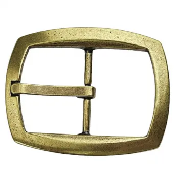 Thorn Buckle in polished old brass, double bridge, Zamac