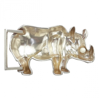 Gürtelschnalle Rhino Rückseite