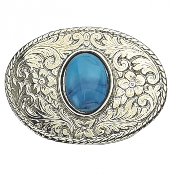 Gürtelschnalle Silber Türkis