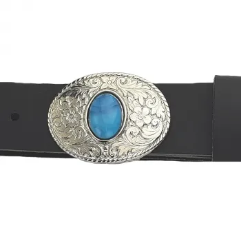 Belt Buckle Silver Turquoise