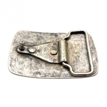 Preview: Design Belt Buckle Classic antique silver - Made in Italy - back