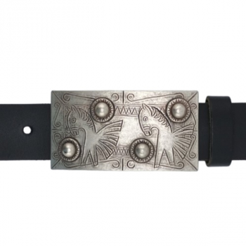 Preview: Design Belt Buckle Horses Art Style - Made in Italy - at belt