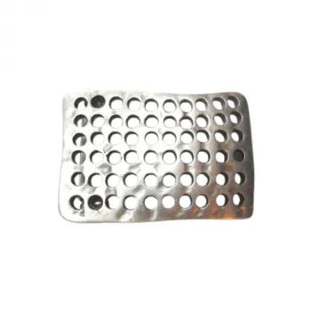 Design Belt Buckle Punch Card polished - Made in Italy - frontview