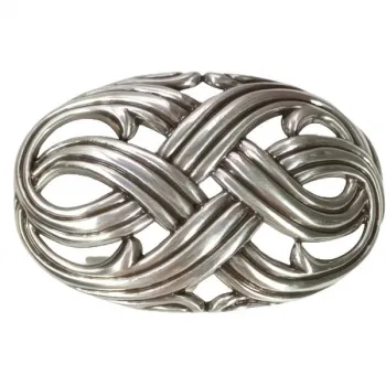 Design Belt Buckle Tendril, silver plated